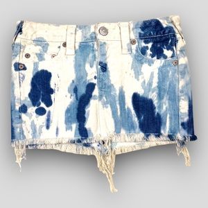 NWOT True Religion Tie-Dye Denim Mandy Mini Skirt - Prototype Sample - Size 26